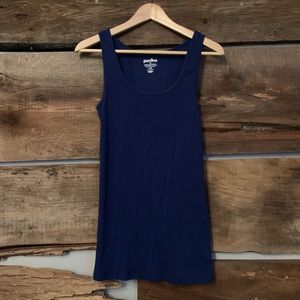 Dark blue rubbed tank top